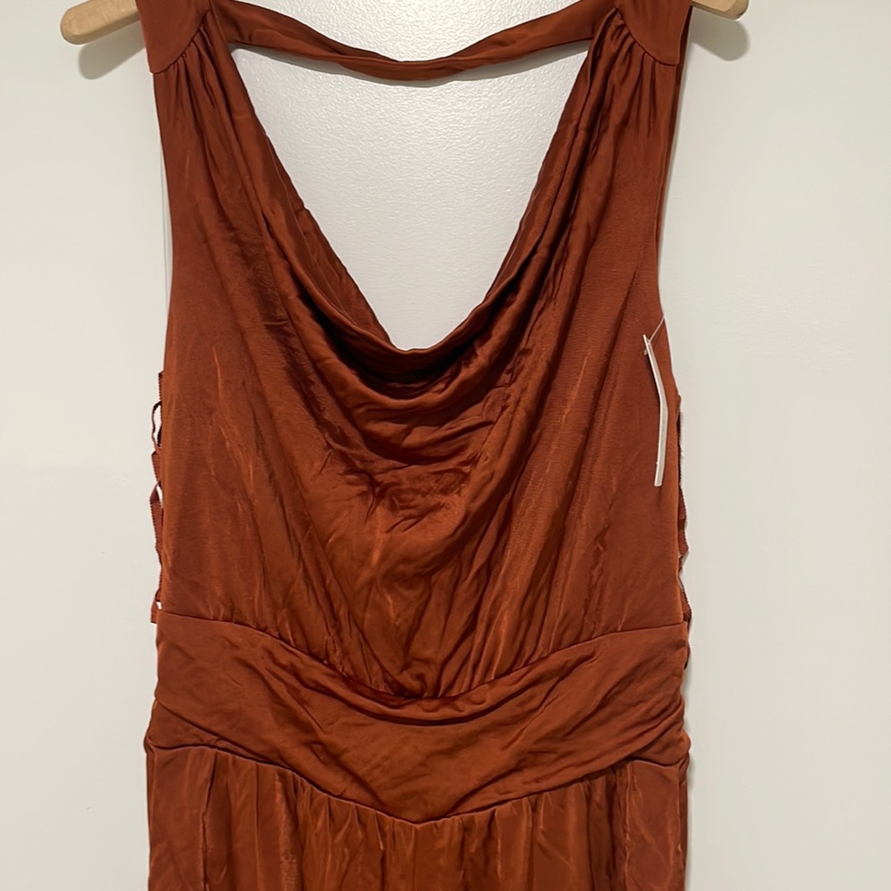 Anthropologie copper jumpsuit